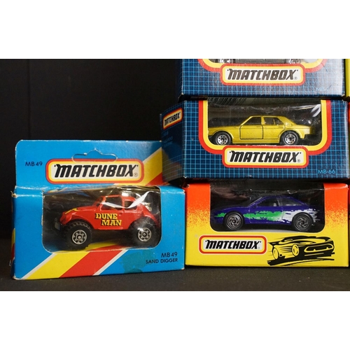 1063 - 16 Boxed Matchbox diecast models to include MB-2, MB-66, MB-17, MB-43, MB-7, MB-59, MB 49, Ford Ambu... 