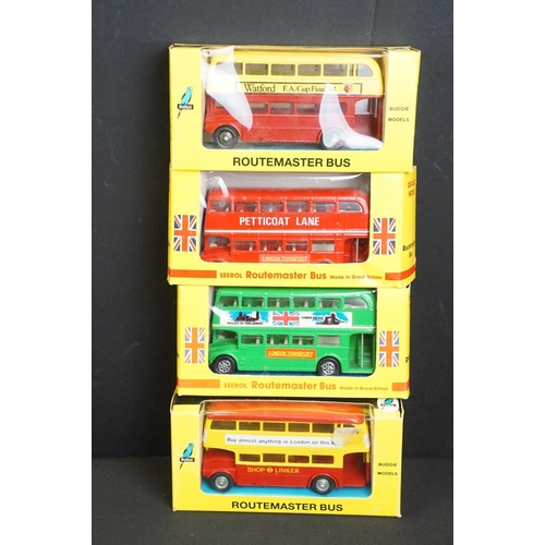 1064 - 18 Boxed Routemaster Buses featuring Budgie & H.Seener plus 4 x unboxed examples