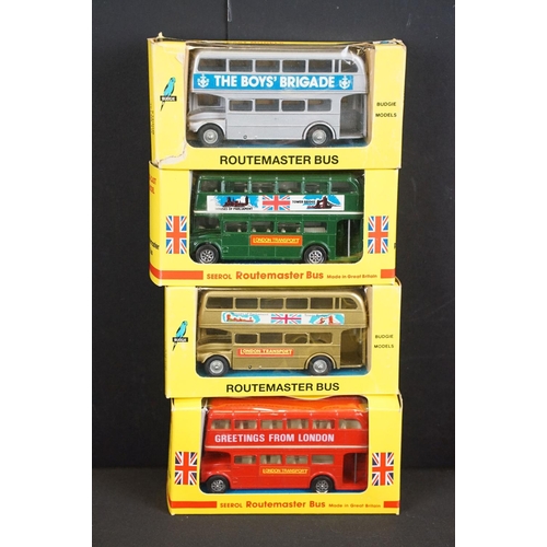 1064 - 18 Boxed Routemaster Buses featuring Budgie & H.Seener plus 4 x unboxed examples