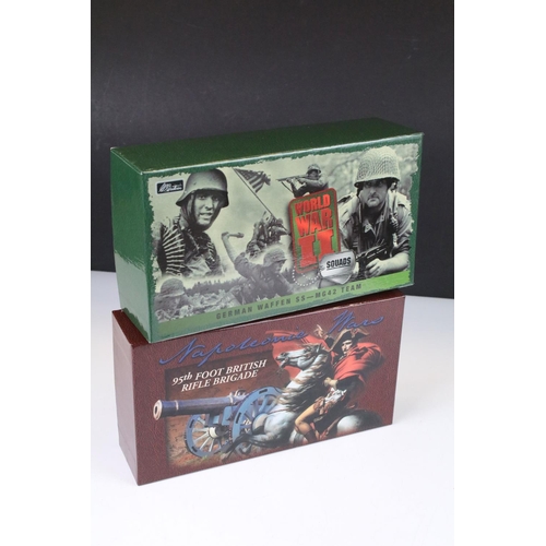 253A - Collection of 19 boxed / cased Britains metal figures to include 17147 German Waffen SS - MG42 Team,... 