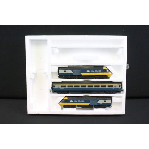 189 - Two boxed OO gauge electric train sets to include Hornby R673 High Speed Train containing Locomotive... 