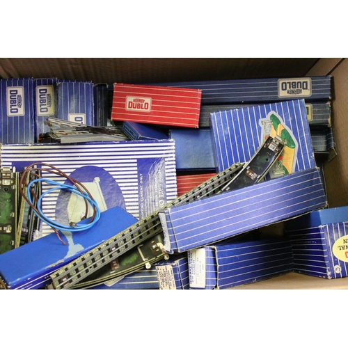 197 - Collection of Hornby Dublo to include boxed EDG19 train set with locomotive, rolling stock and track... 
