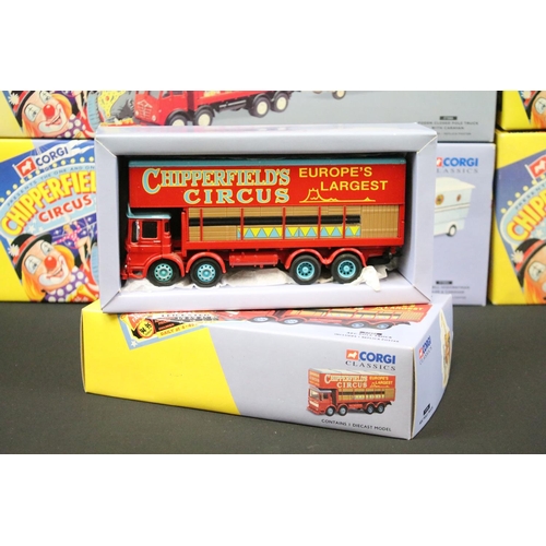 1068 - Collection of 12 boxed Corgi Chipperfield Circus diecast models to include 97886, 97896, 96905, 9788... 