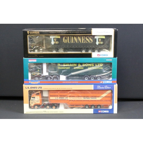 1071 - Six boxed Corgi ltd edn 1/50 scale diecast haulage models to include CC11905 Jos Millican, CC12702 S... 