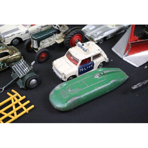 1072 - Collection of around 30 playworn diecast models to include various Dinky and Corgi models featuring ... 