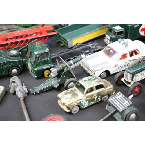 1072 - Collection of around 30 playworn diecast models to include various Dinky and Corgi models featuring ... 