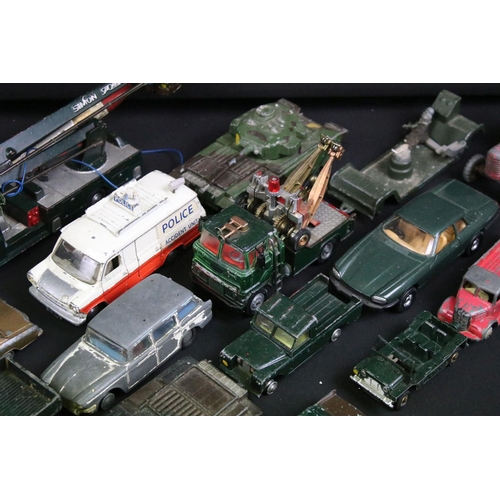 1072 - Collection of around 30 playworn diecast models to include various Dinky and Corgi models featuring ... 