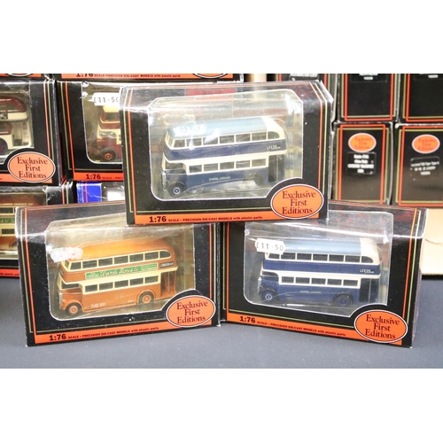 1075 - 54 boxed EFE Exclusive First Editions model buses to include De Luxe Series, Anniversary Model, etc,... 