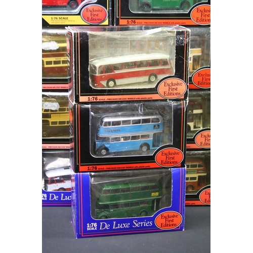 1075 - 54 boxed EFE Exclusive First Editions model buses to include De Luxe Series, Anniversary Model, etc,... 