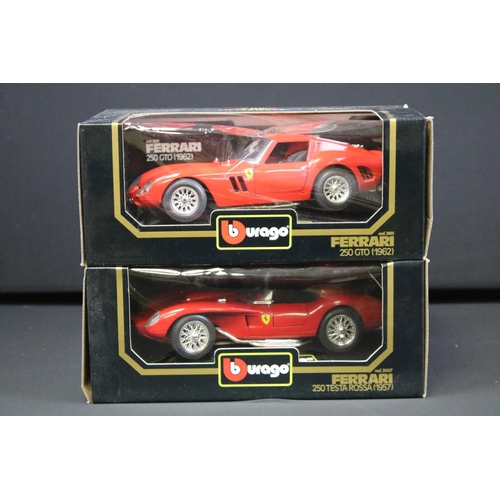 1078 - Five boxed Burago 1/18 scale diecast models to include Bugatti Type 59 1934, Rolls-Royce Camargue, J... 