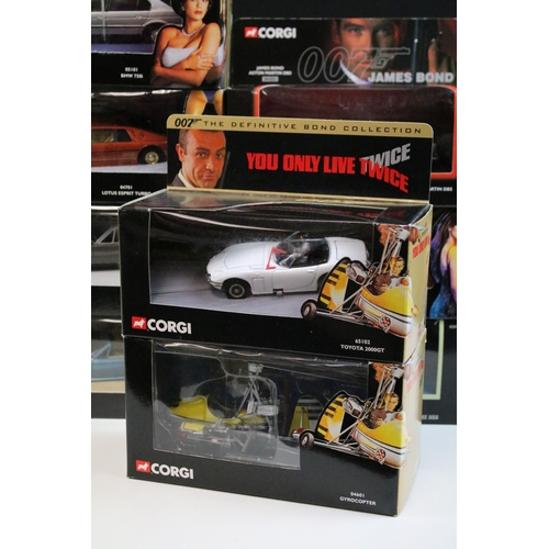 1087 - Collection of 12 boxed Corgi James Bond 007 diecast models to include 04701 For Your Eyes Only Lotus... 