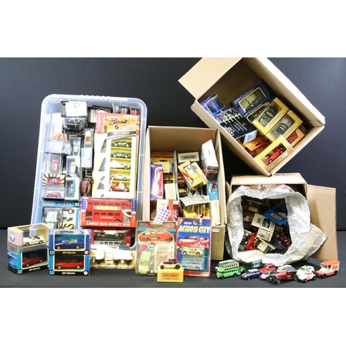 1091 - 100 Boxed diecast models to include Autocraft, Welly, Heller, Matchbox, Automax, Majorette, etc, alo... 