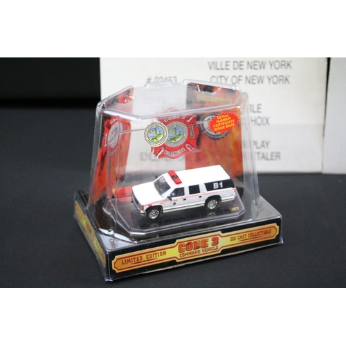 1094 - Seven boxed Code 3 Fire Engine diecast models to include City Of New York, City Of Honolulu, City Of... 