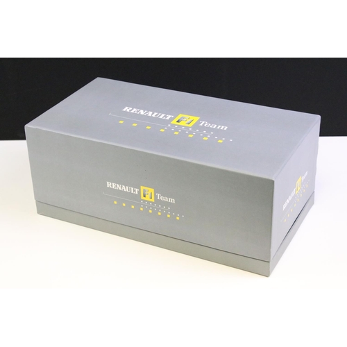 1097 - Two boxed Universal Hobbies Renault F1 Team 1/18 diecast models to include A23 Engine RS23 No 8 Fern... 