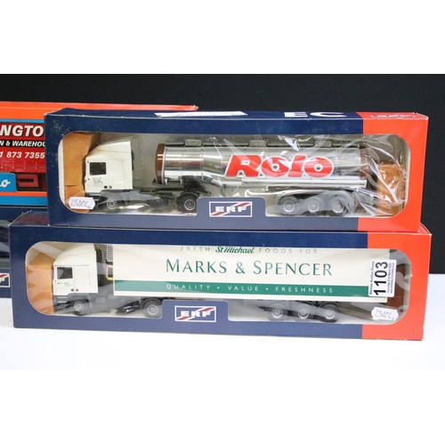 1103 - Four boxed Tekno 1/50 scale diecast haulage models to include The British Collection No. 58 Worthing... 