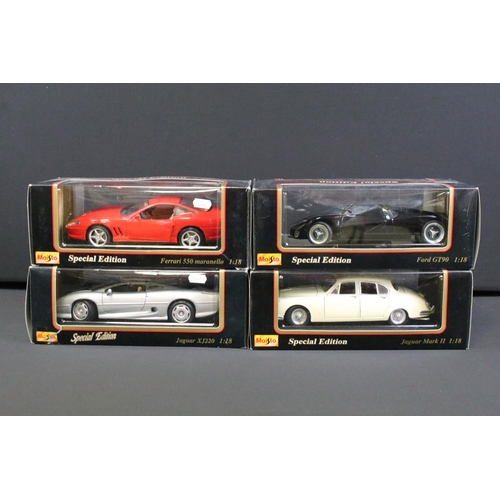 1104 - Seven boxed Maisto 1/18 Special Edition diecast models to include Jaguar XJ220, Jaguar Mark II, Jagu... 