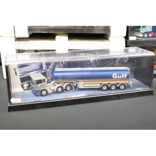 1105 - Six boxed / cased Corgi Modern Trucks 1/50 scale diecast haulage models to include 2 x 75201 Eddie S... 