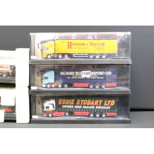 1105 - Six boxed / cased Corgi Modern Trucks 1/50 scale diecast haulage models to include 2 x 75201 Eddie S... 