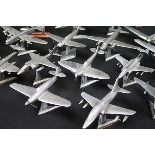 1112 - 30 Pewter Planes featuring English Miniatures / Royal Hampshire to include The Stealth, Dambusters, ... 