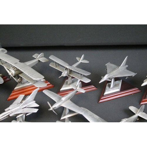 1112 - 30 Pewter Planes featuring English Miniatures / Royal Hampshire to include The Stealth, Dambusters, ... 