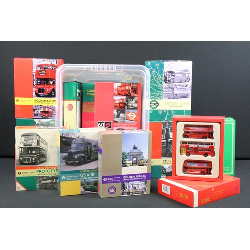 1113 - Collection of 15 boxed EFE Exclusive First Editions ltd edn London Transport Museum bus sets to incl... 