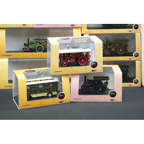 1124 - Collection of 36 boxed / cased 1/76 scale Oxford Diecast Showtime models, all diecast ex, boxes / ca... 