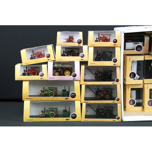 1124 - Collection of 36 boxed / cased 1/76 scale Oxford Diecast Showtime models, all diecast ex, boxes / ca... 