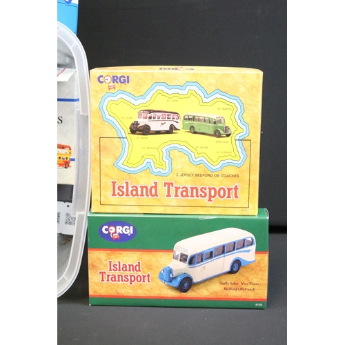 1171 - Collection of 20 boxed Corgi diecast models to include Island Transport, 33802 Malta Bedford OB Coac... 