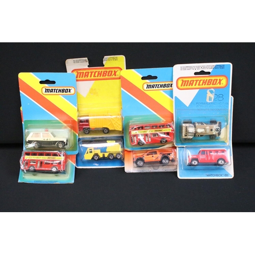 1175 - 25 Boxed / carded Matchbox diecast models to include MB 72 Delivery Truck, 69 Security Truck, MB38 F... 