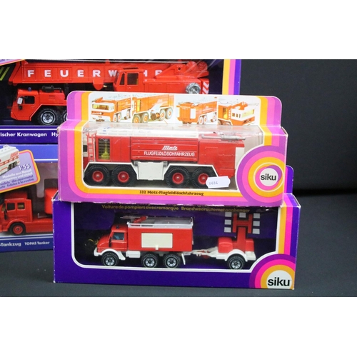 1178 - Collection of eight boxed 1/55 scale Siku diecast models to include 2 x 2913 Fire Brigade Truck With... 