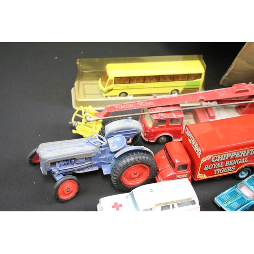 1182 - Collection of around 100 various playworn diecast models to include examples from Corgi, Matchbox Wh... 