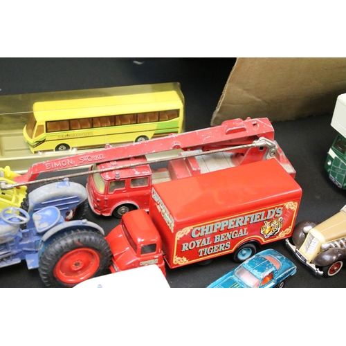 1182 - Collection of around 100 various playworn diecast models to include examples from Corgi, Matchbox Wh... 