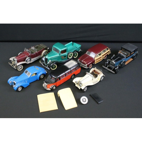 1183 - Collection of seven diecast models to include NZG Model, Franklin Mint, Burago and Solido, featuring... 