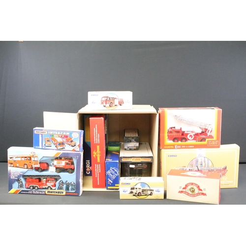 1188 - Collection of 14 boxed diecast models to include Code 3 Police Car, Matchbox K-119 Fire Rescue Set, ... 