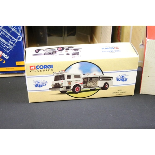 1188 - Collection of 14 boxed diecast models to include Code 3 Police Car, Matchbox K-119 Fire Rescue Set, ... 