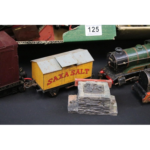 125 - Collection of early 20th C onwards O gauge model railway to include 9 x locomotives featuring 6 x Ho... 