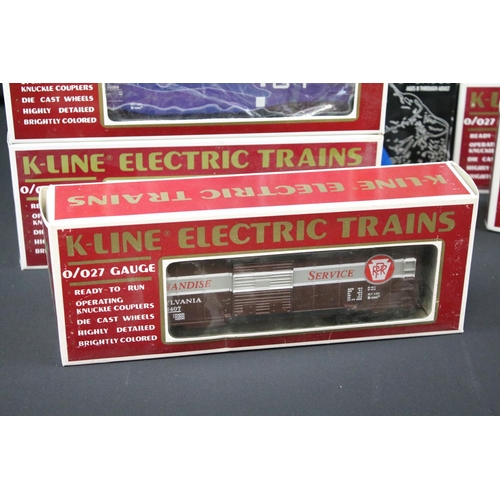 139 - 12 Boxed K Line Electric Trains O gauge items of rolling stock to include K637-1931 Reading Tank Car... 