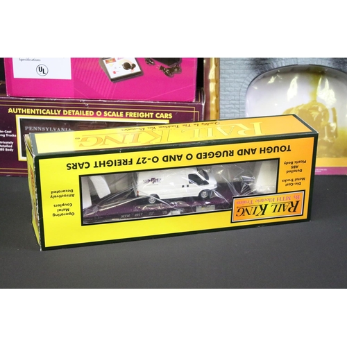 146 - Five boxed Rail King by MTH Electric Trains O gauge accessories to include 40-1000 Z-1000 Hobby Tran... 