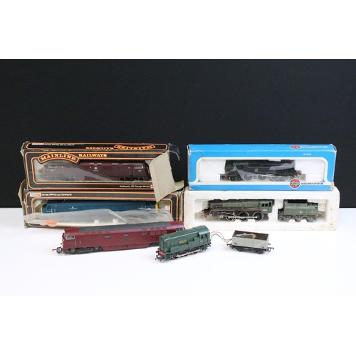 154 - Six OO gauge locomotives to include 2 x boxed Palitoy Mainline (37051 Class 45 1CO Diesel and 37073 ... 