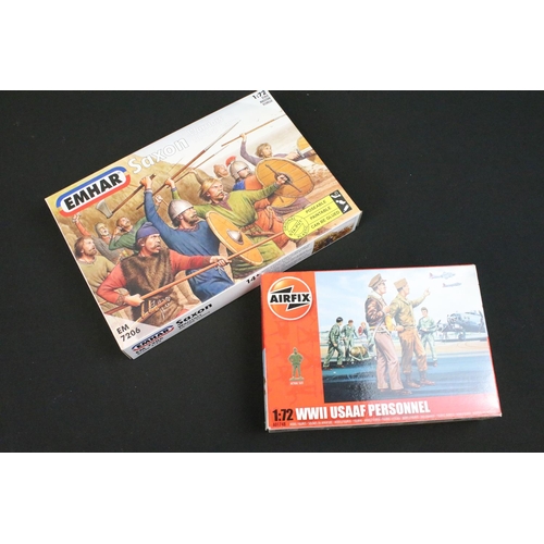 1414 - 13 Boxed plastic model figures to include 7 x Airfix WWII (British Paratroopers, Gurkhas, 2 x Austra... 