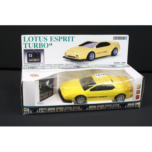 Boxed Radcon 1/15 scale Lotus Esprit Turbo R/C car Model 6608