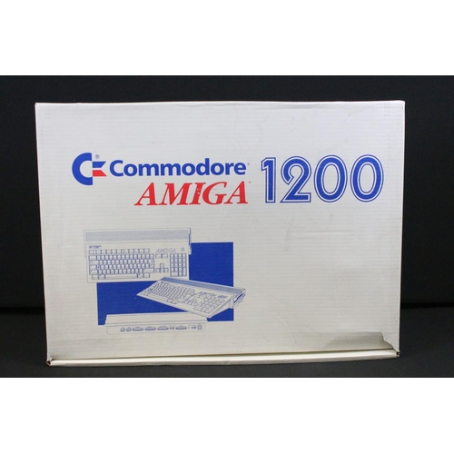 1421 - Retro Gaming - Boxed Commodore Amiga 1200 (with instructions) with trapdoor accelerator card with 68... 