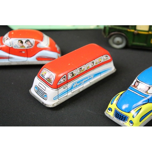 1422 - Collection of various boxed and unboxed tin plate lithograph models to include boxed Takatoku Fricti... 