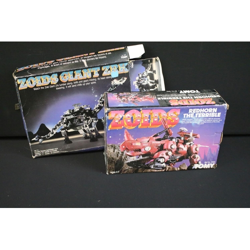 305 - Quantity of Tomy Zoids to include boxed Redhorn The Terrible, Giant ZRK (part built with box) & vari... 