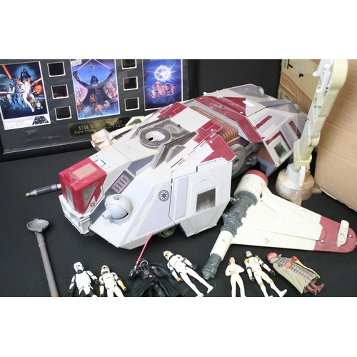 309 - Collection of contemporary Star Wars figures / vehicles to include AT-AT, Octuptarra, AT-TE, Stormtr... 