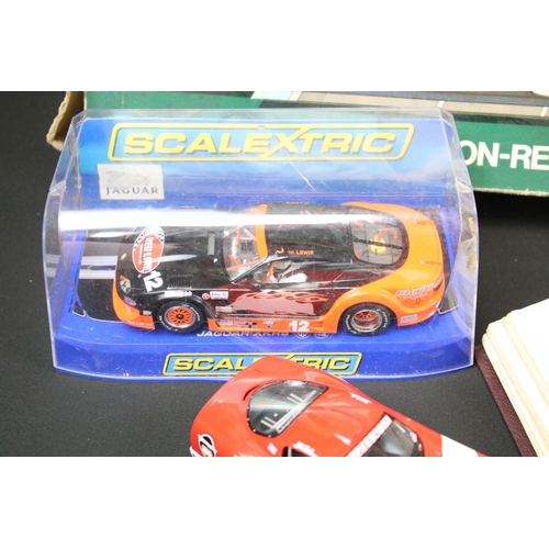 311 - Boxed TCR Slotless Race System with 1 x cased Scalextric Jaguar XKRS (play worn), 5 x Scalextric slo... 