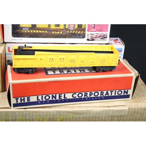 109 - 16 Boxed Lionel O gauge items of rolling stock to include No 456 Coal Ramp Set with Special Hopper C... 