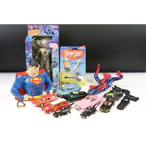 1474 - Collection of TV & Comic related diecast models and figures to include boxed Product Enterprise Doct... 