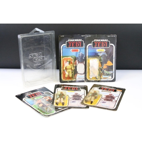 1477 - Star Wars - Five carded Return of the Jedi figures to include Kenner Klaatu (79 back, unpunched, dis... 