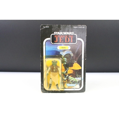 1477 - Star Wars - Five carded Return of the Jedi figures to include Kenner Klaatu (79 back, unpunched, dis... 